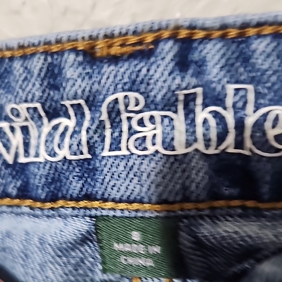 Wild Fable Shorts Distressed Blue Jean Shorts Distroyed Size 8 Holes Rips - Picture 5 of 12